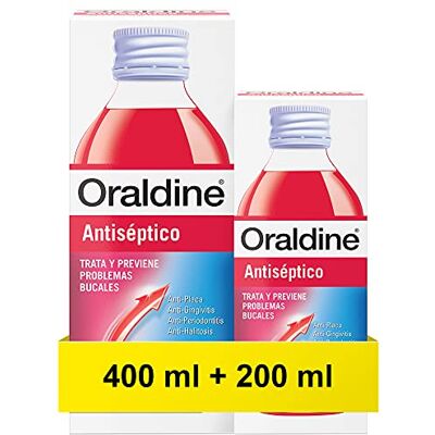 ORALDINE Gemengde Colutorio Rojo Antiseptico 400 ml. + 200 ml. Gratis antiseptisch pakket, zwart, 2 stuks (verpakking van 1) EU, zwart, 600 ml (pak van 1) ORALDINE Gemengde Colutorio Rojo Antiseptico 400 ml. + 200 ml. Gratis antiseptisch pakket, zwart, 2 stuks (verpakking van 1) EU, zwart, 600 ml (pak van 1)