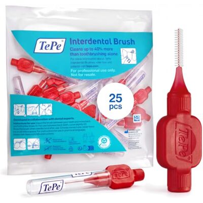 TePe Interdentale borstels, rood, 0,5 mm, 25 stuks TePe Interdentale borstels, rood, 0,5 mm, 25 stuks