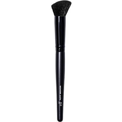 e.l.f. Putty Bronzer Brush, schuine make-up borstel voor contour en highlight, gemaakt voor de Putty Bronzer, Flawless Sanitary App, zwart e.l.f. Putty Bronzer Brush, schuine make-up borstel voor contour en highlight, gemaakt voor de Putty Bronzer, Flawless Sanitary App, zwart