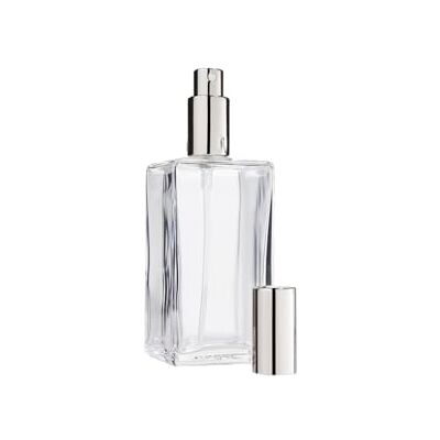 FANTASIA 46192 parfumfles vierkant met pomp, verstuiver en deksel, 100 ml FANTASIA 46192 parfumfles vierkant met pomp, verstuiver en deksel, 100 ml