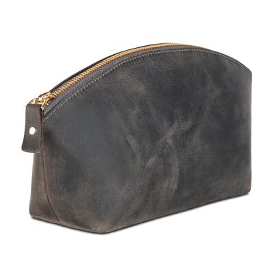 Blade Hoogwaardige leren make-uptas voor dames, luxe make-uptas met groot vak, elegant en duurzaam, voor reizen en dagelijks gebruik, grijs., Cosmetische koffer Blade Hoogwaardige leren make-uptas voor dames, luxe make-uptas met groot vak, elegant en duurzaam, voor reizen en dagelijks gebruik, grijs., Cosmetische koffer