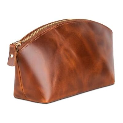 Blade Hoogwaardige leren make-uptas voor dames, luxe make-uptas voor dames met groot vak, elegant en duurzaam, voor reizen en dagelijks gebruik, Avanza bruin, Cosmetische koffer Blade Hoogwaardige leren make-uptas voor dames, luxe make-uptas voor dames met groot vak, elegant en duurzaam, voor reizen en dagelijks gebruik, Avanza bruin, Cosmetische koffer