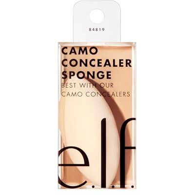 e.l.f. Camo Concealer Sponge, zacht, dubbele punt, veelzijdig, wasbaar, herbruikbaar, gemakkelijk te gebruiken, blendt, past bij 16HR Camo Concealer, nat of droog product e.l.f. Camo Concealer Sponge, zacht, dubbele punt, veelzijdig, wasbaar, herbruikbaar, gemakkelijk te gebruiken, blendt, past bij 16HR Camo Concealer, nat of droog product