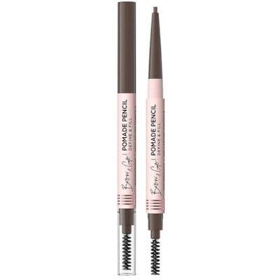 EVELINE COSMETICS Brow & Go! Waterdichte wenkbrauwstift met dubbelzijdige borstel en fijne punt, taupe EVELINE COSMETICS Brow & Go! Waterdichte wenkbrauwstift met dubbelzijdige borstel en fijne punt, taupe