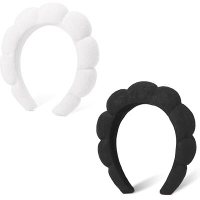DRESHOW Vrouwen Spa Hoofdband Gezichtswassen Spons Hoofdband Bewolkte Sponsstof Hoofdband voor Make-up en Huidverzorging DRESHOW Vrouwen Spa Hoofdband Gezichtswassen Spons Hoofdband Bewolkte Sponsstof Hoofdband voor Make-up en Huidverzorging