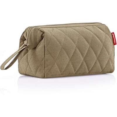 reisenthel travelcosmetic Robuuste en praktische en duurzame make-uptas voor op reis, met polsband, waterdicht materiaal, kleur: olijfgroen, olijfgroen, Rhombus, ESTÁNDAR, casual reisenthel travelcosmetic Robuuste en praktische en duurzame make-uptas voor op reis, met polsband, waterdicht materiaal, kleur: olijfgroen, olijfgroen, Rhombus, ESTÁNDAR, casual