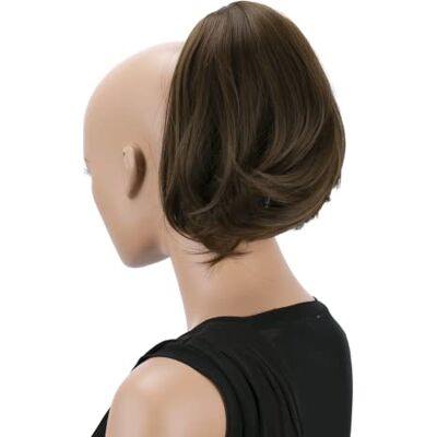 CAISHA Gevlochten haarstukje met vlinderclip, bruiloft, stropdas, Hepburn, middelbruin, H405 CAISHA Gevlochten haarstukje met vlinderclip, bruiloft, stropdas, Hepburn, middelbruin, H405