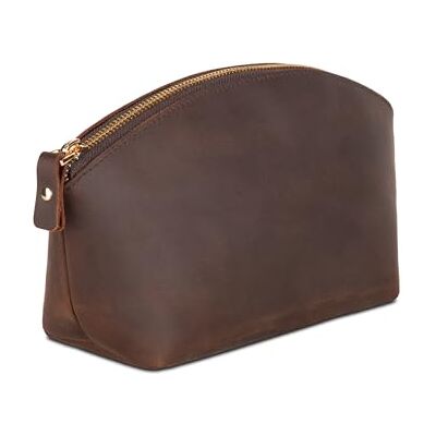 Blade Hoogwaardige leren make-uptas voor dames, luxe make-uptas voor dames met groot vak, elegant en duurzaam, voor reizen en dagelijks gebruik, Reddish, Cosmetische koffer Blade Hoogwaardige leren make-uptas voor dames, luxe make-uptas voor dames met groot vak, elegant en duurzaam, voor reizen en dagelijks gebruik, Reddish, Cosmetische koffer