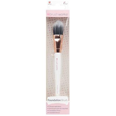 Brushworks Foundation Brush White & Gold applicatorkwast Brushworks Foundation Brush White & Gold applicatorkwast