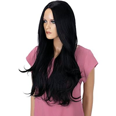 CAISHA PRETTYSHOP Pruik Volumineus Lang Haar Cosplay Theatershow Golvend Zwart WLR10 CAISHA PRETTYSHOP Pruik Volumineus Lang Haar Cosplay Theatershow Golvend Zwart WLR10