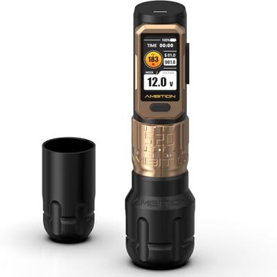 Ambition Soldier Pro 520 Draadloze tattoo-machine, roterende tattoo-machine, pen, zeer hoog koppel motor, 520 g, batterij 2400 mAh, verstelbare slag voor professionele kunstenaars Ambition Soldier Pro 520 Draadloze tattoo-machine, roterende tattoo-machine, pen, zeer hoog koppel motor, 520 g, batterij 2400 mAh, verstelbare slag voor professionele kunstenaars