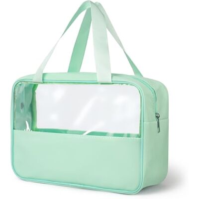 Luxoraiova Make-uptas, transparant, groen, middelgroot, thuis Luxoraiova Make-uptas, transparant, groen, middelgroot, thuis