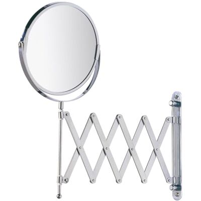 WENKO Make-upspiegel met telescooparm draaibaar, spiegeloppervlak 16 cm, 300% vergroting, staal, 19 x 38,5 x 50 cm, verchroomd WENKO Make-upspiegel met telescooparm draaibaar, spiegeloppervlak 16 cm, 300% vergroting, staal, 19 x 38,5 x 50 cm, verchroomd