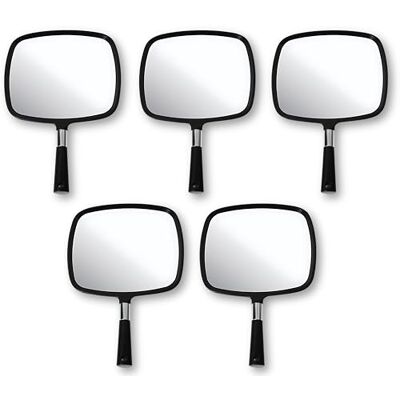 Mirrorvana Set van 5 grote comfortabele handspiegels 33 cm x 23 cm (zwart) Mirrorvana Set van 5 grote comfortabele handspiegels 33 cm x 23 cm (zwart)