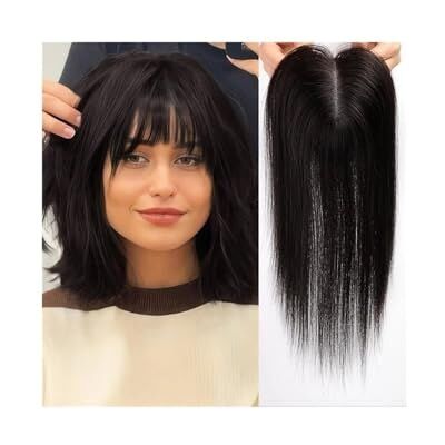 xiuling4568 11,5 x 13,5 cm, echt menselijk haar, pruik met bandjes, Zwitserse kanten clip, rechte topper, haar voor vrouwen, haarverlies of grijs, haargebieden (35,6 cm) (zwart) xiuling4568 11,5 x 13,5 cm, echt menselijk haar, pruik met bandjes, Zwitserse kanten clip, rechte topper, haar voor vrouwen, haarverlies of grijs, haargebieden (35,6 cm) (zwart)