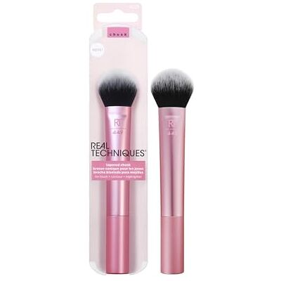 REAL TECHNIQUES Make-upborstel voor blush, markeerstift of los poeder, zachte haren, nauwkeurige toepassing, 1 stuk, roze REAL TECHNIQUES Make-upborstel voor blush, markeerstift of los poeder, zachte haren, nauwkeurige toepassing, 1 stuk, roze