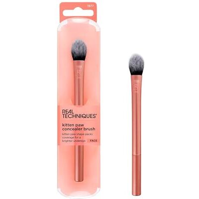 REAL TECHNIQUES Brightening Concealer Brush, Kitten Paw Shape Past Under Eyes to Conceal Dark Circles, Eye Cream, Primer, Brightener, and Cover Imperfections, RT 242, Cruelty-Free, 1 count REAL TECHNIQUES Brightening Concealer Brush, Kitten Paw Shape Past Under Eyes to Conceal Dark Circles, Eye Cream, Primer, Brightener, and Cover Imperfections, RT 242, Cruelty-Free, 1 count
