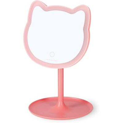 Legami Make-upspiegel met licht You Look Purrfect! Kattenvormige make-upspiegel, instelbare helderheid en helling, dubbele USB-voeding of batterijen, voor make-up Legami Make-upspiegel met licht You Look Purrfect! Kattenvormige make-upspiegel, instelbare helderheid en helling, dubbele USB-voeding of batterijen, voor make-up