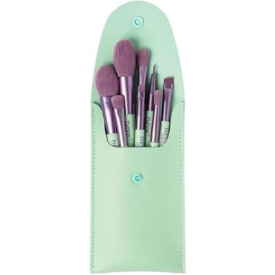 Neve Cosmetics Set van 8 reiskwasten in praktische tas, mintgroen "Pastel Pop Neve Cosmetics Set van 8 reiskwasten in praktische tas, mintgroen "Pastel Pop