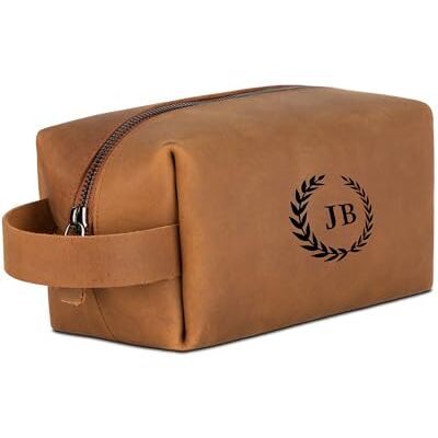 Blade Gepersonaliseerde toilettas van hoogwaardig leer, handgemaakte toilettas, dubbele set voor dames en heren, hoogwaardige reistoilettas, Tobacco-1, Toilettas Blade Gepersonaliseerde toilettas van hoogwaardig leer, handgemaakte toilettas, dubbele set voor dames en heren, hoogwaardige reistoilettas, Tobacco-1, Toilettas