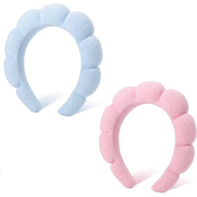 DRESHOW Vrouwen Spa Hoofdband Gezichtswassen Spons Hoofdband Bewolkte Sponsstof Hoofdband voor Make-up en Huidverzorging DRESHOW Vrouwen Spa Hoofdband Gezichtswassen Spons Hoofdband Bewolkte Sponsstof Hoofdband voor Make-up en Huidverzorging