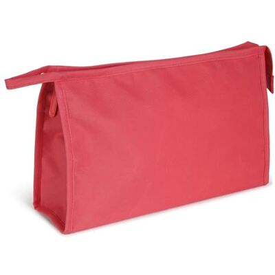 KINSTON Grote toilettas van textiel, waterdicht, make-uptas voor op reis, Rood, Klassiek KINSTON Grote toilettas van textiel, waterdicht, make-uptas voor op reis, Rood, Klassiek