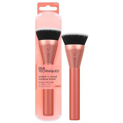 REAL TECHNIQUES Snatch + Sculpt Contour Makeup Brush, 1 Count REAL TECHNIQUES Snatch + Sculpt Contour Makeup Brush, 1 Count