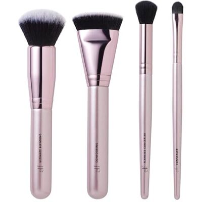 e.l.f. Foundation & Concealer kwastenset: penseelset voor gezichtsmake-up, synthetisch haar, veganistisch en dierproefvrij gecertificeerd. e.l.f. Foundation & Concealer kwastenset: penseelset voor gezichtsmake-up, synthetisch haar, veganistisch en dierproefvrij gecertificeerd.