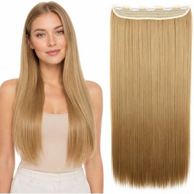 CAISHA PRETTYSHOP C64 Kunsthaar extensies, 70 cm, clip-in extensies, kunsthaar, goudblond CAISHA PRETTYSHOP C64 Kunsthaar extensies, 70 cm, clip-in extensies, kunsthaar, goudblond