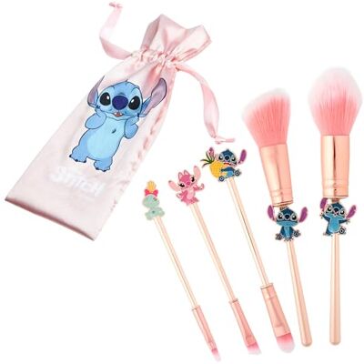 Disney Stitch make-upkwasten, set voor make-up voor ogen en blush, cadeauset voor dames, meisjes, jongeren, Lilo en Stitch (roze) Disney Stitch make-upkwasten, set voor make-up voor ogen en blush, cadeauset voor dames, meisjes, jongeren, Lilo en Stitch (roze)