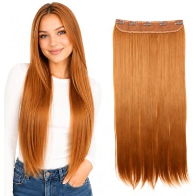 CAISHA PRETTYSHOP C66 Kunsthaar extensies, 70 cm, clip-in extensies, hulp, bruin, koper CAISHA PRETTYSHOP C66 Kunsthaar extensies, 70 cm, clip-in extensies, hulp, bruin, koper