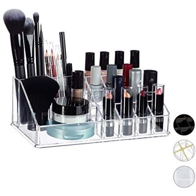 Relaxdays Transparante acryl cosmetische organizer Relaxdays Transparante acryl cosmetische organizer