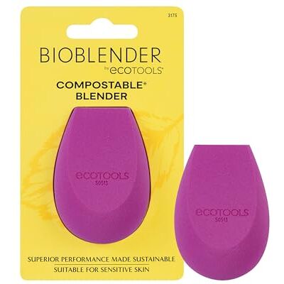 EcoTools Bioblender make-upspons voor vloeibare en crème-make-up, paars EcoTools Bioblender make-upspons voor vloeibare en crème-make-up, paars