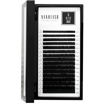 Nanolash Wimpers voor wimperextensions – wimpers voor professionele verlenging, valse wimpers voor wimperextensions (0,12 D, mix 6-13 mm) Nanolash Wimpers voor wimperextensions – wimpers voor professionele verlenging, valse wimpers voor wimperextensions (0,12 D, mix 6-13 mm)