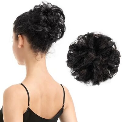 BARSDAR 100% Menselijk Haar Scrunchies Krullend Rommelige Haar Broodje Extensions Bruiloft Haarstukken voor Vrouwen Kids Haar Updo Donut Chignons BARSDAR 100% Menselijk Haar Scrunchies Krullend Rommelige Haar Broodje Extensions Bruiloft Haarstukken voor Vrouwen Kids Haar Updo Donut Chignons