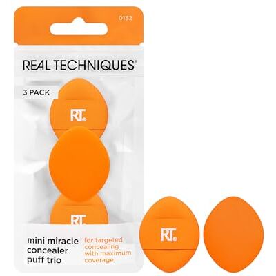 REAL TECHNIQUES Mini Miracle kleine make-upkwastjes voor vloeibare foundation en crème, gerichte afdekking, 3 stuks REAL TECHNIQUES Mini Miracle kleine make-upkwastjes voor vloeibare foundation en crème, gerichte afdekking, 3 stuks