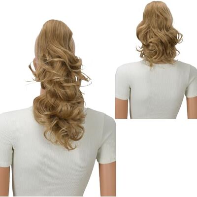 CAISHA PRETTYSHOP 2 IN 1 30cm En 40cm Haarstukje Vlecht Paardenstaart Haarextensies Volumineus Golvend Blond H307 CAISHA PRETTYSHOP 2 IN 1 30cm En 40cm Haarstukje Vlecht Paardenstaart Haarextensies Volumineus Golvend Blond H307