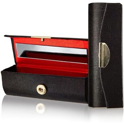 FANTASIA Lipstiftdoos met spiegel: zwarte make-up organizer fluwelen etui met zakspiegel FANTASIA Lipstiftdoos met spiegel: zwarte make-up organizer fluwelen etui met zakspiegel