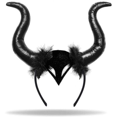 Hatstar Duivelshoorn haarband, boze duivelskoningin, haaraccessoires voor vrouwen en meisjes, kostuumaccessoires voor Halloween, carnaval, carnaval en cosplay-feestjes Hatstar Duivelshoorn haarband, boze duivelskoningin, haaraccessoires voor vrouwen en meisjes, kostuumaccessoires voor Halloween, carnaval, carnaval en cosplay-feestjes