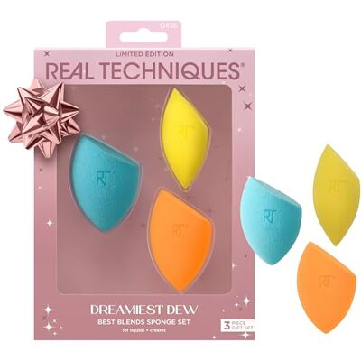 REAL TECHNIQUES Dreamiest Dew Best Blends Limited Edition sponzen, 3 stuks REAL TECHNIQUES Dreamiest Dew Best Blends Limited Edition sponzen, 3 stuks