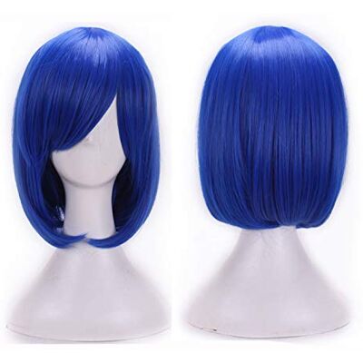 SOUTHSKY Korte rechte pruik van hittebestendige kunstvezel voor dames, Halloween-kostuum, cosplay, 25 cm SOUTHSKY Korte rechte pruik van hittebestendige kunstvezel voor dames, Halloween-kostuum, cosplay, 25 cm