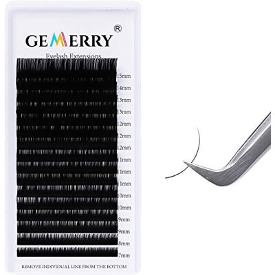 GEMERRY Wimperextensions, 16 strepen, afzonderlijk, 0,15 C-krul, kunstwimpers, van zijde, 7-15 mm, mix, natuurlijk, professioneel, Russisch volume, individueel, klassiek, wimperverlenging (0,15-C-krulmix 7-15 mm) GEMERRY Wimperextensions, 16 strepen, afzonderlijk, 0,15 C-krul, kunstwimpers, van zijde, 7-15 mm, mix, natuurlijk, professioneel, Russisch volume, individueel, klassiek, wimperverlenging (0,15-C-krulmix 7-15 mm)