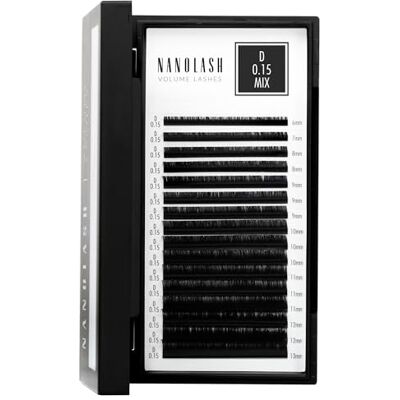Nanolash Valse wimperverlenging voor professionele verlenging (0,15D, mix 6-13 mm) Nanolash Valse wimperverlenging voor professionele verlenging (0,15D, mix 6-13 mm)