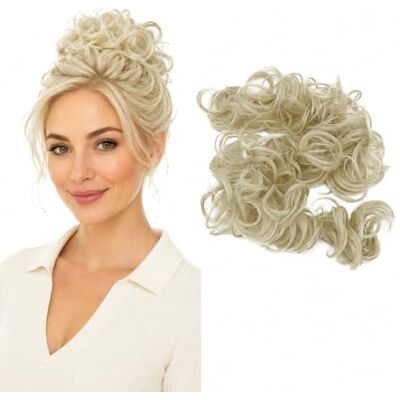 CAISHA PRETTYSHOP XXL Haarstukje Haarwokkel Opgestoken Volumineus Gekruld Knoet Platina Blond HW8 CAISHA PRETTYSHOP XXL Haarstukje Haarwokkel Opgestoken Volumineus Gekruld Knoet Platina Blond HW8