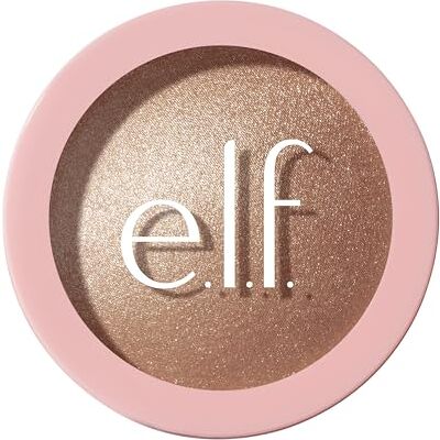 e.l.f. Highlighter Halo Glow Silky Powder, make-up fixator met microglitter voor langdurige en scheurvrije grip, veganistisch en dierproefvrij gecertificeerd, flamingold e.l.f. Highlighter Halo Glow Silky Powder, make-up fixator met microglitter voor langdurige en scheurvrije grip, veganistisch en dierproefvrij gecertificeerd, flamingold