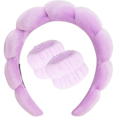 DRESHOW Gezichtswassen Spa Hoofdband Set Zachte badstof Manchetten Voor Make-up en Huidverzorging Antislip Hoofdband voor Vrouwen Eén maat DRESHOW Gezichtswassen Spa Hoofdband Set Zachte badstof Manchetten Voor Make-up en Huidverzorging Antislip Hoofdband voor Vrouwen Eén maat