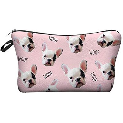Leuchtbox Modieuze toilettas, make-uptas, waterdicht, originele bedrukte patronen, voor reizen, vakantie en dagelijks gebruik, Woof Bulldoggy, Toilettas Leuchtbox Modieuze toilettas, make-uptas, waterdicht, originele bedrukte patronen, voor reizen, vakantie en dagelijks gebruik, Woof Bulldoggy, Toilettas