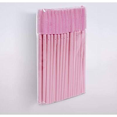 p-beauty Wimperverlenging, borstel, mascara, siliconen borstel, roze, 50 stuks p-beauty Wimperverlenging, borstel, mascara, siliconen borstel, roze, 50 stuks