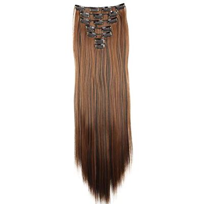 CAISHA PRETTYSHOPCE15 Haarextensies, maat XL, 60 cm, 7-delig, bruin mix, 60 cm CAISHA PRETTYSHOPCE15 Haarextensies, maat XL, 60 cm, 7-delig, bruin mix, 60 cm