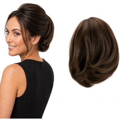 CAISHA Gevlochten haarstukje met vlinderclip, bruiloft, stropdas, Hepburn, middelbruin, H405 CAISHA Gevlochten haarstukje met vlinderclip, bruiloft, stropdas, Hepburn, middelbruin, H405
